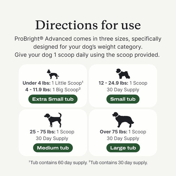 Petlab Co. Probright Advanced Dental Powder - Dog Breath Freshener - Teeth Cleaning Made Easy Ã¢ÂÂ Targets Tartar & Bad Breath - Formulated for