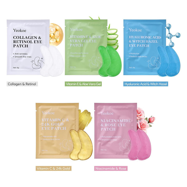 Under Eye Patches for Dark Circles,Eye Mask for Puffy Eyes with Collagen,Retinol,Vitmin C,Hyaluronic Acid and Niacinamide Face Masks Skincare Spa