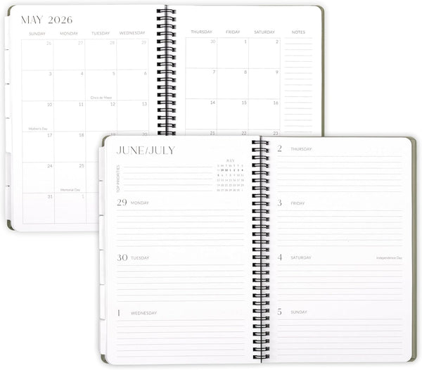 Aesthetic 2025-2026 Academic Planner - A Beautiful 7" x 10" Daily Planner for Women or Men with Weekly & Monthly Spreads For The 25-26 School Year