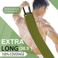 Exfoliating Back Scrubber with Upgraded Handles, 38.5 Inch Double-Sided Body Scrub Bath Exfoliator, Exfoliating Washcloth for Use in Shower, Back