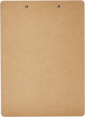 Amazon Basics Hardboard Office Clipboard, Low-Profile, Letter Size, 9" x 12.5", Brown, 6-Pack