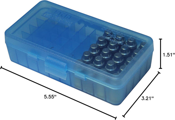 MTM 40/45/10MM Cal 50 round Flip-Top Ammo Box