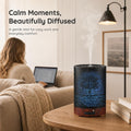 Metal Essential Oil Diffuser 7 Color LED Lights Auto Shut Off Tree