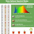 Kullsinss 16in Grow Light Strips, 240 LEDs Full Spectrum Indoor Plant Light | Under Cabinet Growing Lamp with 6/12/16H Auto Timer, 5 Dimmable