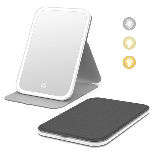 Kintion Travel Makeup Mirror, Portable LED Lighted Makeup Mirror, 360ÃÂ° Rotati