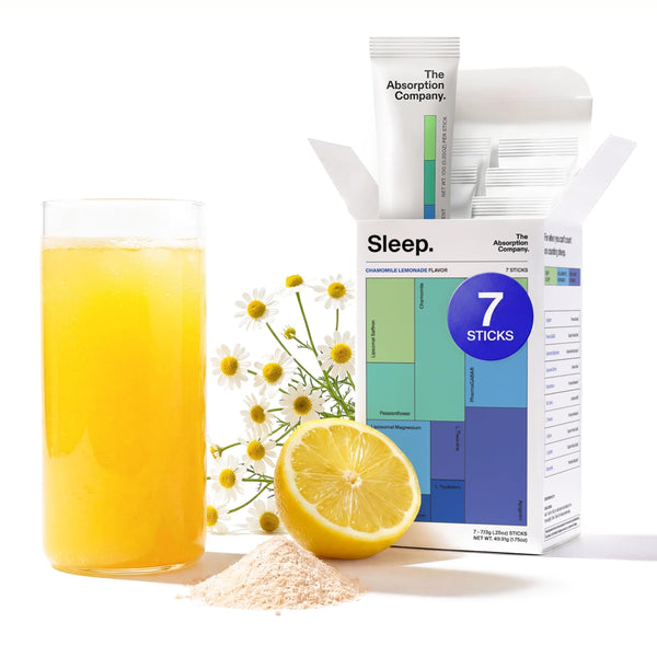 Sleep Aid Powder - Calming Drink for Deep Sleep with Liposomal Saffron, Magnesium & Pharmagaba Melatonin-Free Natural Supplement to Reduce Stress