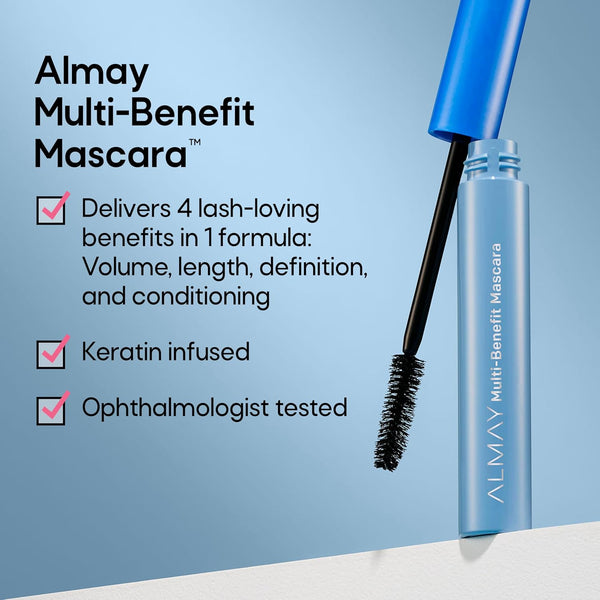 Almay Multi-Benefit Mascara and Eyeliner Duo Value Pack, Black Brown