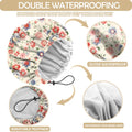 2 PCS Shower Cap Adjustable Reusable Double Waterproof Layer Elastic Hair Bath Cap Cute Aesthetic for Women Girls-Leaf I6-Leaf