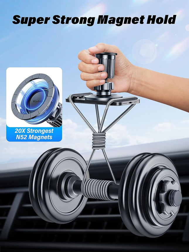 [Military-Grade] Magnetic Phone Holder for Car [Upgraded Strongest Magnet Power] Car Magnet Phone Mount, Air Vent Hands-
