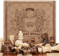 AMEROUS Wooden Chess Pieces Only, Staunton Style Wood Chessmen with 3.15" King - Storage Bag - Gift Packed Box, Tournament Chess Game Pawns for