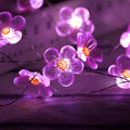 Flower String Lights，Fairy Pink Cherry Blossom String Lights 21ft 40 LEDs Waterproof USB Plug in Fun Room Lights for Spring, Nursery, Wedding,