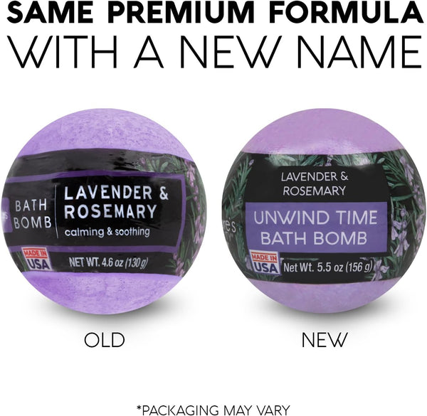 Nature'S Beauty Lavender & Rosemary Bath Bomb Multi-Pack - Luxury Fizzy Spa Bath Bomb to Help Calm, Soothe + Revive Dull and Dry Skin Made with