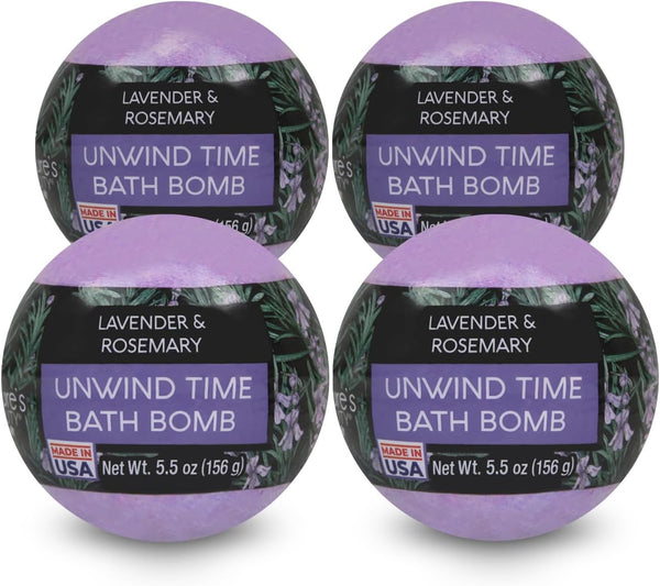Nature'S Beauty Lavender & Rosemary Bath Bomb Multi-Pack - Luxury Fizzy Spa Bath Bomb to Help Calm, Soothe + Revive Dull and Dry Skin Made with