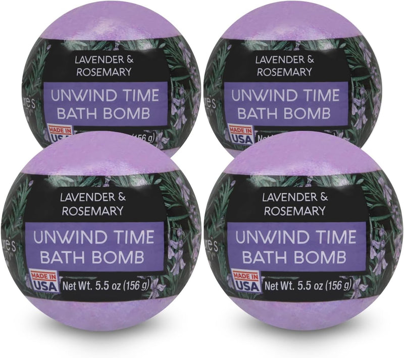Nature'S Beauty Lavender & Rosemary Bath Bomb Multi-Pack - Luxury Fizzy Spa Bath Bomb to Help Calm, Soothe + Revive Dull and Dry Skin Made with