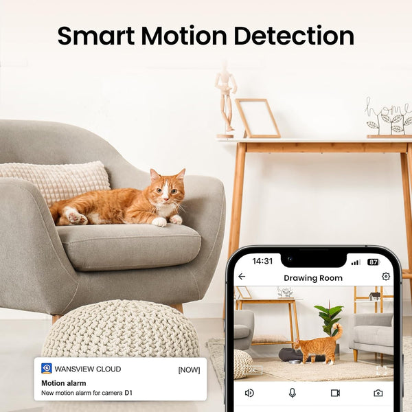 Security Camera Indoor-2K 360ÃÂ° Wifi Cameras for Home SecurityÃ¯Â¼ÂPet/Dog/Baby Camera with Phone App, 2-Way Audio, Night Vision, 24/7 SD Card