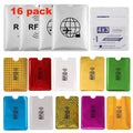 Luumxai 16 RFID Blocking Sleeves Set (10 Credit Card Holders & 4 Passport Protectors) Identity Theft Protection Secure Sleeves Set.Waterproof