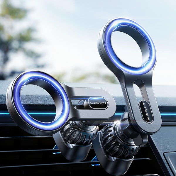LISEN for MagSafe Car Mount, 2026 Magnetic Phone Holders for Car Air Vent Phone Mount [Ultra-Magnetic] Hands Free Cell Phone Holder Car