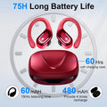 Wireless Earbud, 75Hrs Bluetooth 5.4 Headphones IP7 Waterproof for Sport, Running Wireless Earphones with ENC Noise Canceling Mics, Deep Bass over