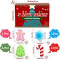 SeasonBliss Christmas Bath Bombs Set, Shower Bombs, Stocking Stuffer, 4 PCS Handmade Bubble Bath with Gingerbread & Christmas Tree & Candy Cane &