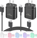 AISNI USB C Charger, 2 Pack 25W Type C Charger Fast Charging with USBC Chargers Cable 6 FT Android Phone Charge for Galaxy S25/