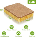 Yolaist 12 Pack Non-Scratch Scrub Sponge, Natural Kitchen Sponges for Cleaning Kitchen, Scratch Free Biodegradable Sponges for Dishes, No-Stick