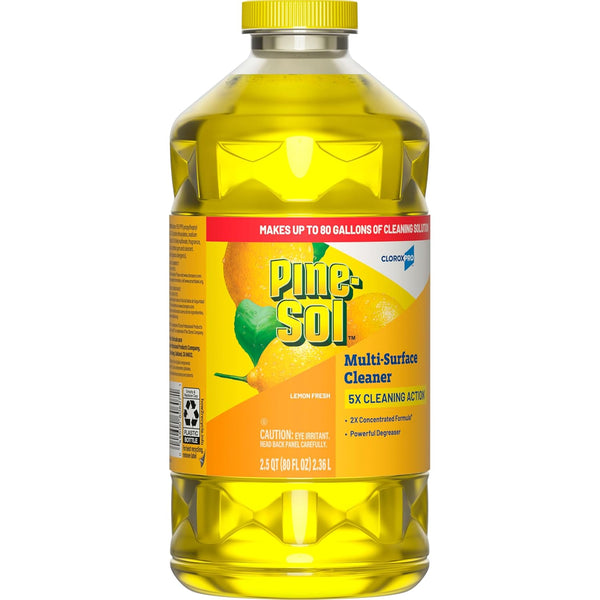 Pine-Sol Multi-Surface Cleaner, Cloroxpro, 2X Concentrated Formula, Lemon Fresh, 80 Fl Oz