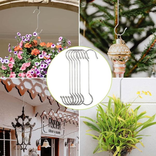 K Y KANGYUN 6 Pack 16 Inch Extra Large S Hooks Heavy Duty Plant Hanging Hook Long S Shaped Extension Hooks for