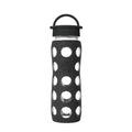 Lifefactory 22-Ounce Bpa-Free Glass Water Bottle with Classic Cap and Protective Silicone Sleeve, Onyx
