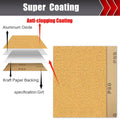 BOSHCRAFT 50 Pcs 1/4 Sheet Sand Paper 5.5" x 4.5" – 80/150/320/400 Grit 8 Sheets Each, 120/220 Grit 9 Sheets Each, Premium Aluminum Oxide
