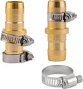 2 Pack Garden Hose Connector Repair Mender Kit with Stainless Clamp,Fits 3/4"-5/8" Water Hose Repair Fitting | Fits 3/4"-5/8" Water Hose Repair