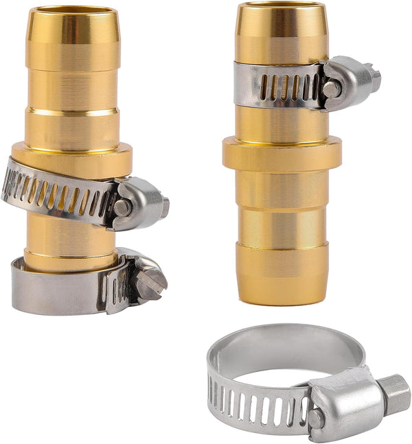 2 Pack Garden Hose Connector Repair Mender Kit with Stainless Clamp,Fits 3/4"-5/8" Water Hose Repair Fitting | Fits 3/4"-5/8" Water Hose Repair