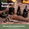 Premium Unscented Beard Oil & Comb Set - Thickens and Softens Beard, Relieves Itch & Dry Skin, 100% Natural, Fast-Absorbing Formula - Perfect for