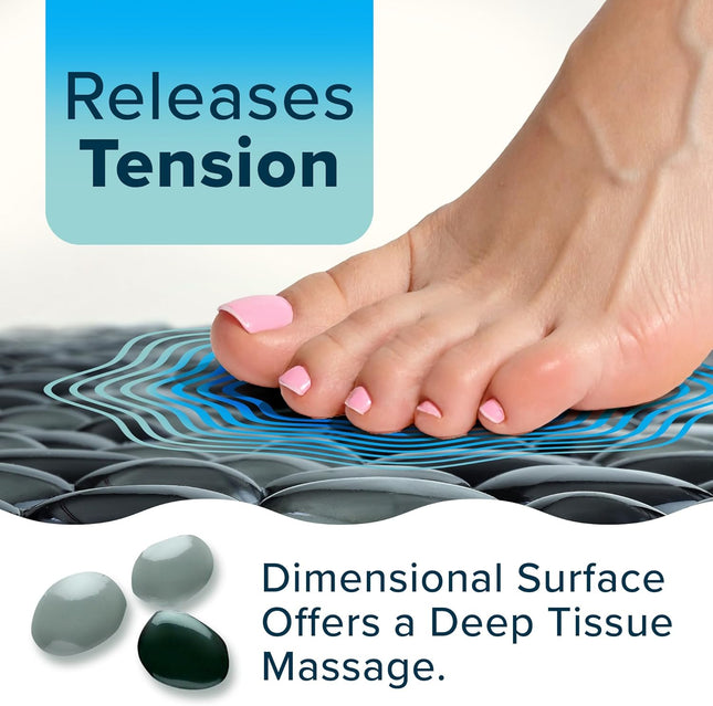 Slipx Solutions Extra Long Deep Foot Massager Bath Tub & Shower Mat 38X17 | Non-Slip, 188 Suction Cups | Feels Great on 