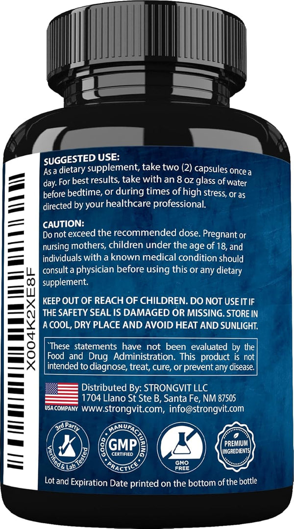 Cortisol Supplements for Women and Men with Magnesium, Ashwagandha & L-Theanine. High Cortisol Reducer, Manager, Detox, Lower and Control. Sleep