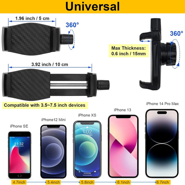 Magnetic Phone Holder,Heavy Duty Phone Mount for Truck/Tractor/Forklift/Boat/Motor Vehicles,Fit 3.5~7.5" Iphone/Nexus/Smartphone,360ÃÂ°Adjustable