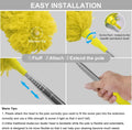 DELUX Microfiber Feather Duster Extendable Cobweb Duster with 100 inches Extra Long Pole, Bendable Head & Scratch-Resistant Hat for Cleaning