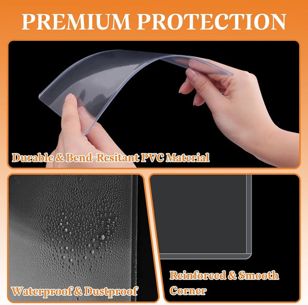 Vmiapxo 50 Pack 4" X 6" Hard Plastic Card Sleeves, Waterproof Postcard Photo Holders Collector Trading Sports Baseball Cards Protectors Clear