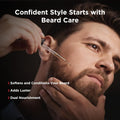 Hawkins & Brimble Beard Oil For Men Growth - Sandalwood Scent with Argan & Castor Oils, Shea Butter | Softens & Moisturizes, Promotes Healthy