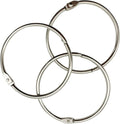 KTOJOY 3 Inch (12 Pack) Loose Leaf Binder Book Rings, with Metal Nickel Plated for Key,and Index Cards, for School, Home, or Office, Silver