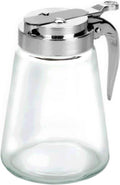 Glass Bottle Syrup Pitcher Honey Maple Syrup Dispenser Retracting Spout 12 oz