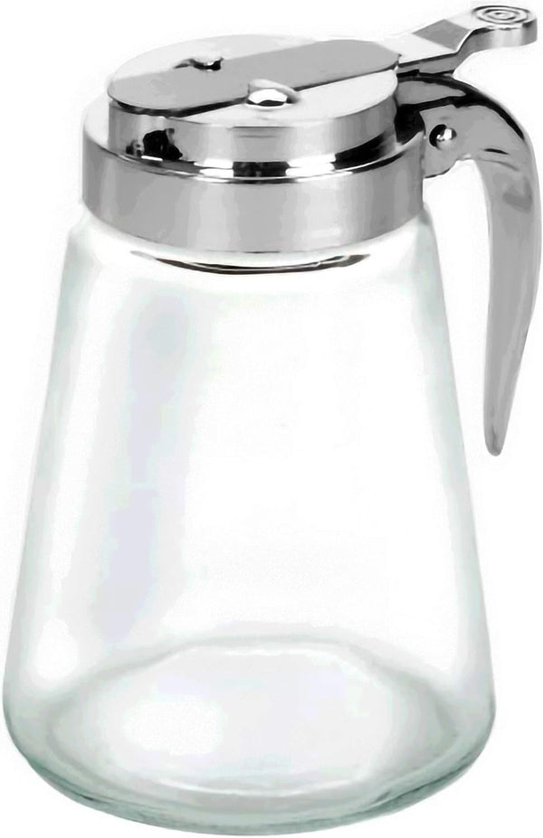 Glass Bottle Syrup Pitcher Honey Maple Syrup Dispenser Retracting Spout 12 oz