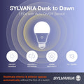 Sylvania Dusk to Dawn A19 LED Light Bulb with Auto On/Off Light Sensor, 60W=9W, 800 Lumens, 2700K, Soft White - 1 Pack (41288) Soft White A19 1 Pack