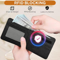 Boys Wallet for Kids, Kids Wallets for Teen 9-12 8-12 12-14 with Card,Funny Football Leather Bifold Rfid Blocking,Black Purse for Men Boy Male