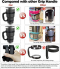 20 Oz 30 Oz 40 Oz Tumbler Handle Adjustable Fit for YETI, RTIC, Ozark Trail, Travel Mug Cup, SIC, Rambler, and All Brands Tumbler Cup Black
