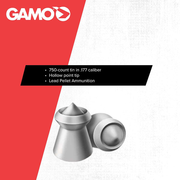 Gamo Whisper Air Rifle Pellets – Quiet Performance, High-Precision Hunting Pellets .177 Caliber, 750 count