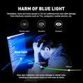 Blue Light Blocking Glasses Anti Eyestrain Computer Gaming Glasses | Vintage Half Frame UV Clear Lens for Women Men A02-black Gold Frame 1 Pack