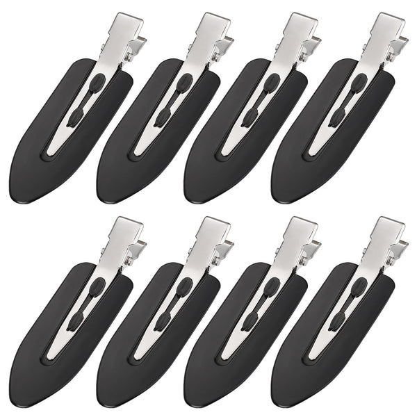 8Pcs Creaseless Hair Clips for Women Styling, Makeup Accessories, Black | MADHOLLY No Crease No Bend, Alligator Flat Hair Barrettes for Fixing