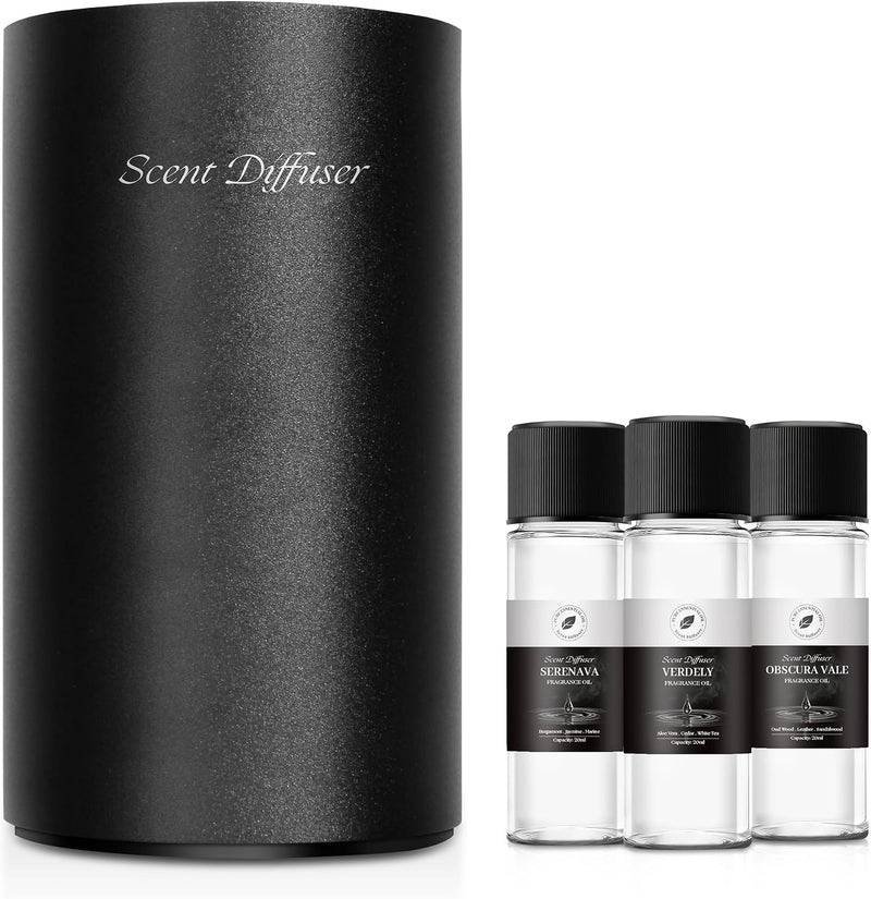 Waterless Essential Oil Diffuser Starter Kit - No Water Needed, Battery Operated Mini Scent Air Machine, Included 3X20Ml Essential Oils, Portable