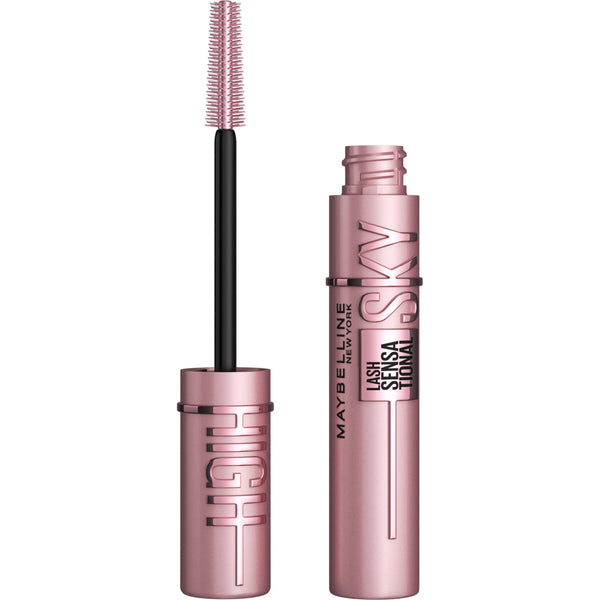 Maybelline Lash Sensational Sky High Washable Mascara Makeup, Volumizing, Lengthening, Defining, Curling, Multiplying, Buildable Formula, Blackest