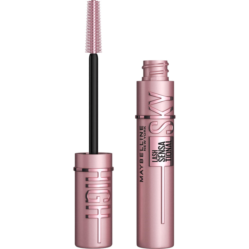 Maybelline Lash Sensational Sky High Washable Mascara Makeup, Volumizing, Lengthening, Defining, Curling, Multiplying, Buildable Formula, Blackest